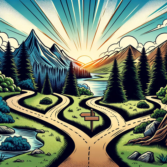 A path that is forking into multiple other paths